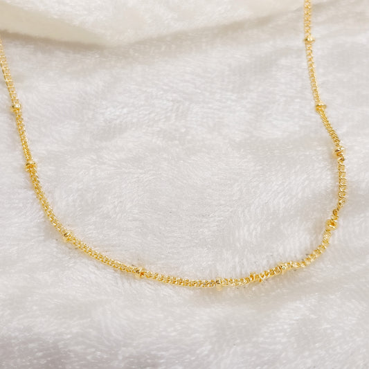 JOYFUL NECKLACE 18kt Gold Filled Satelite Bead Chain