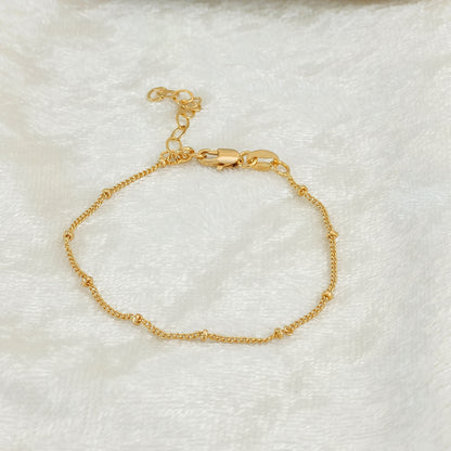 JOYFUL BRACELET 18kt Gold Filled Satelite Bead Chain