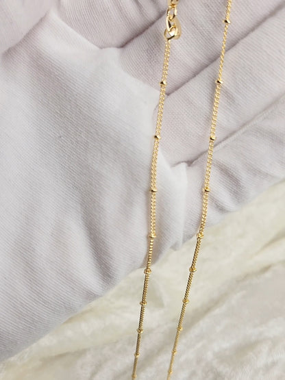 JOYFUL NECKLACE 18kt Gold Filled Satelite Bead Chain